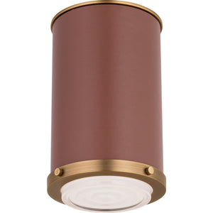 Marlowe Small Flush Mount Polished Nickel Bulbs Inc - Ralph Lauren Ceiling Lights