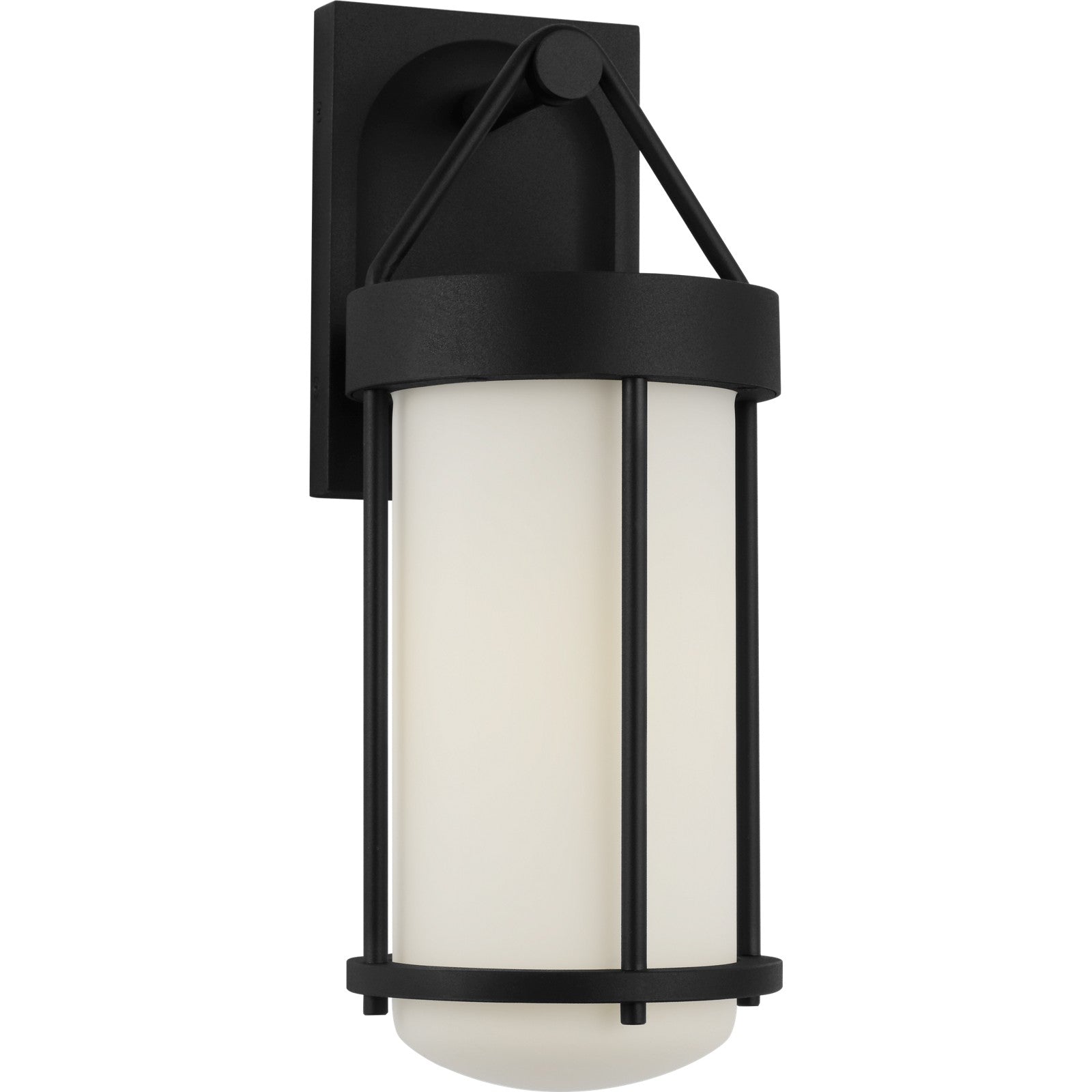 Otis 15" Wall Lantern in Textured Black - Visual Comfort Outdoor Lighting
