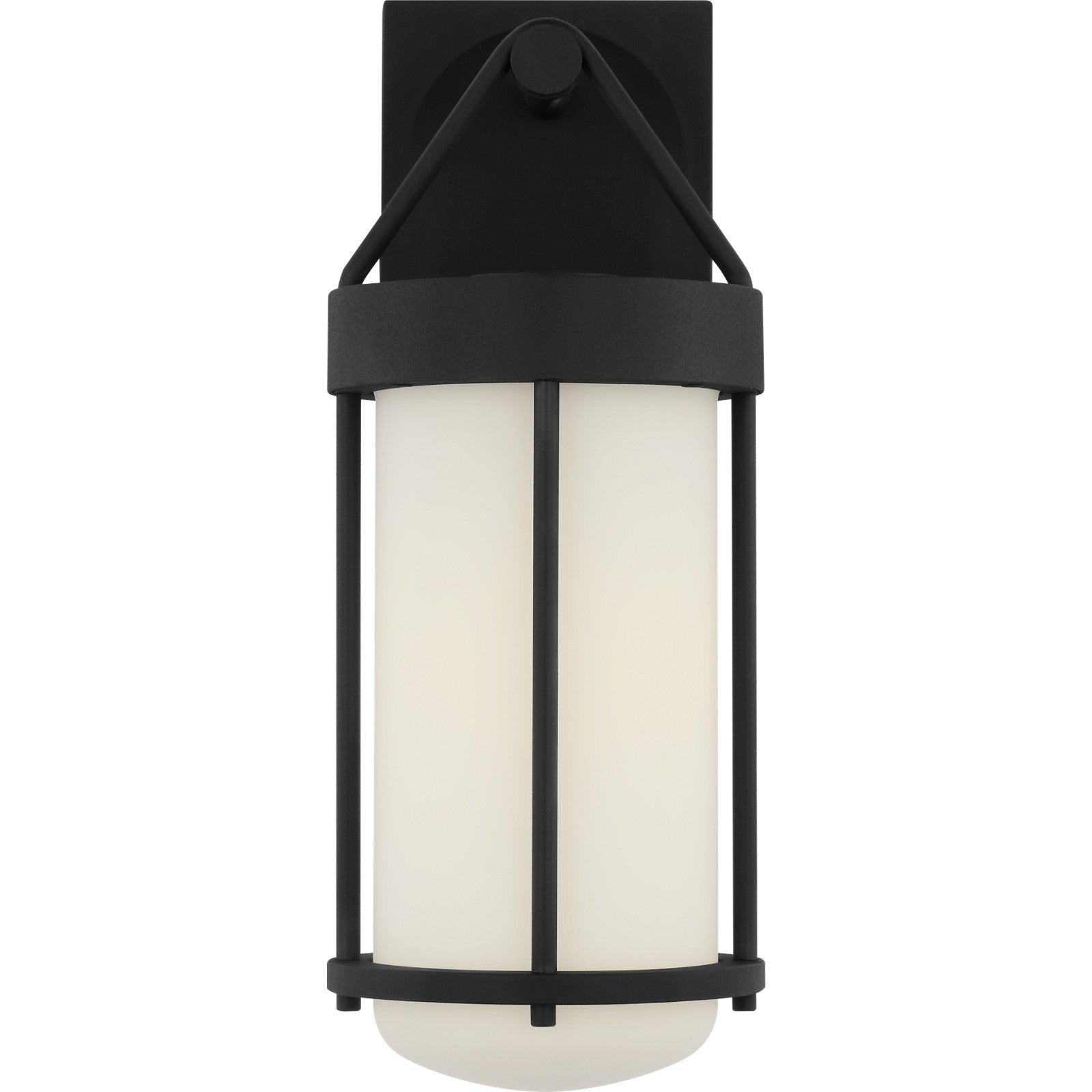 Otis 15" Wall Lantern in Textured Black - Visual Comfort Outdoor Lighting