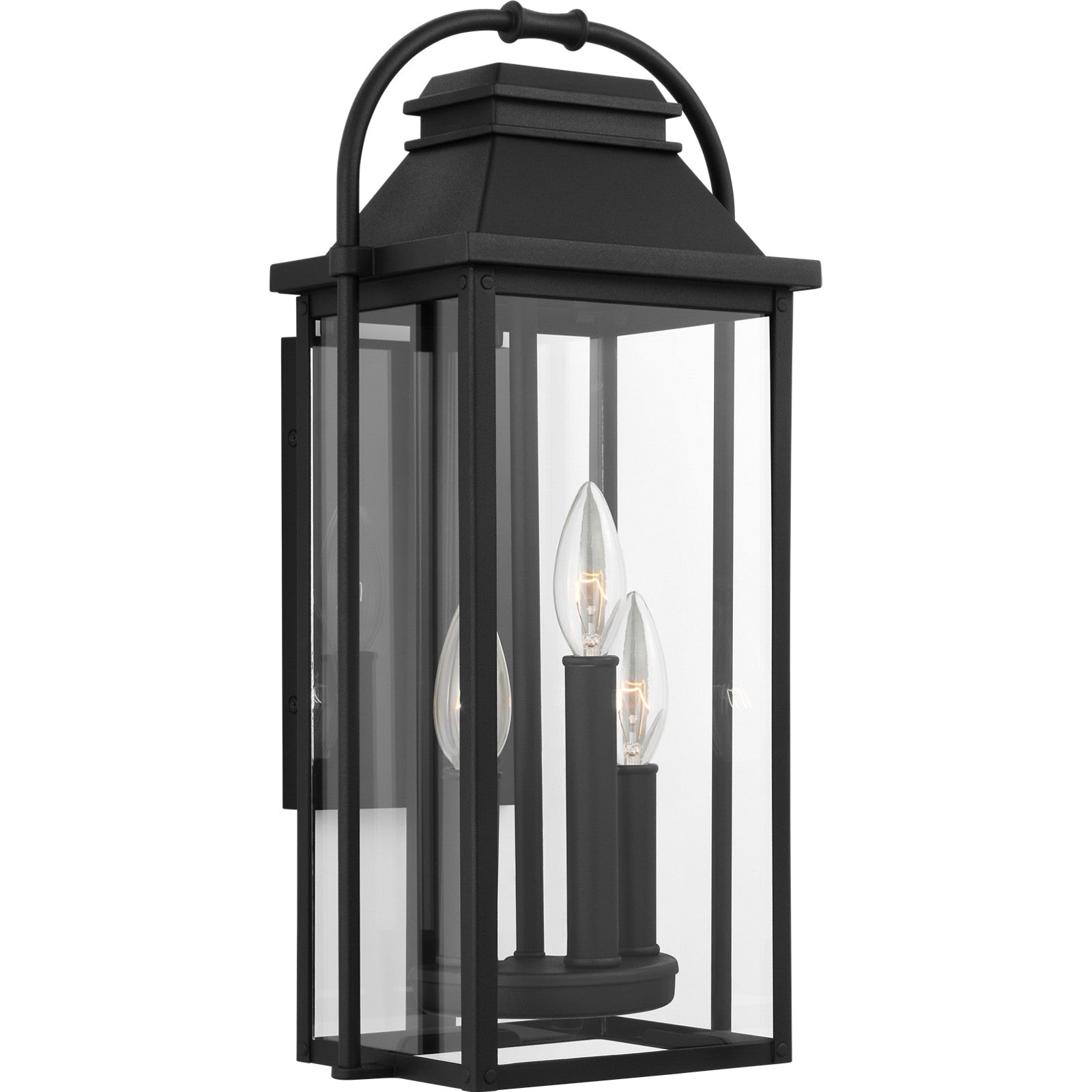 Wellsworth Small Lantern Textured Black - Visual Comfort Outdoor Lighting