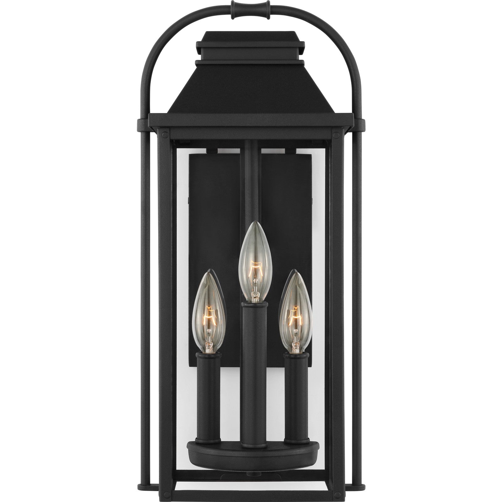 Wellsworth Small Lantern Textured Black - Visual Comfort Outdoor Lighting