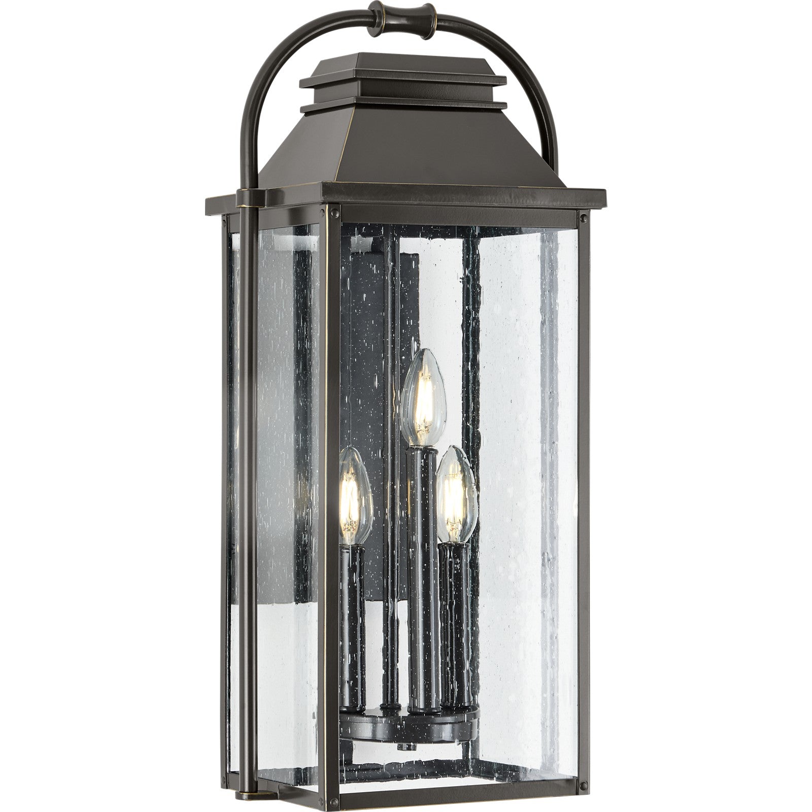 Wellsworth Medium Lantern Antique Bronze - Visual Comfort Outdoor Lighting