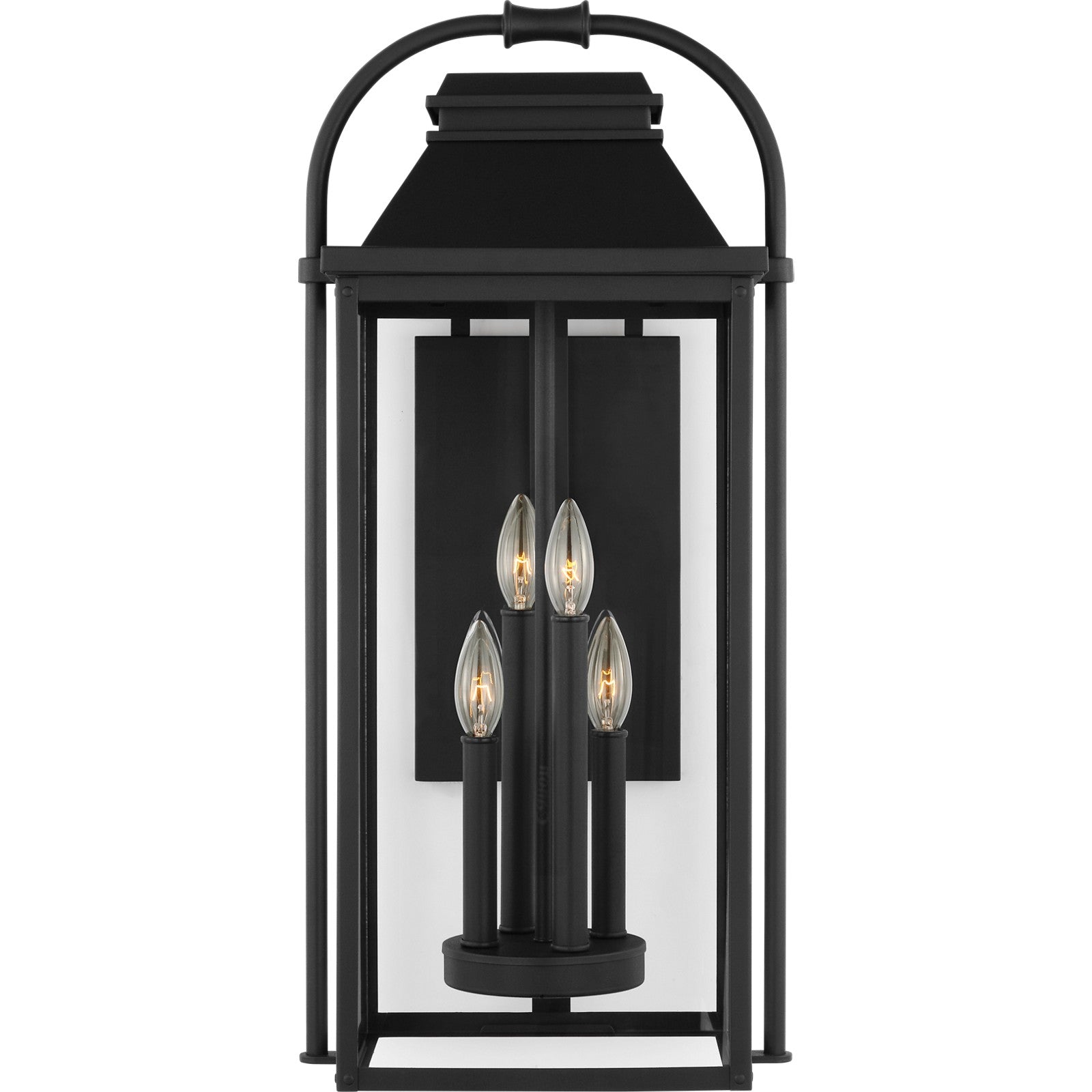 Wellsworth Large Lantern Textured Black - Visual Comfort Outdoor Lighting