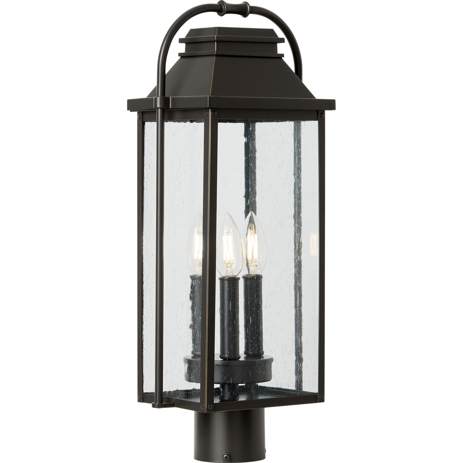 Wellsworth Post Lantern Antique Bronze - Visual Comfort Outdoor Lighting