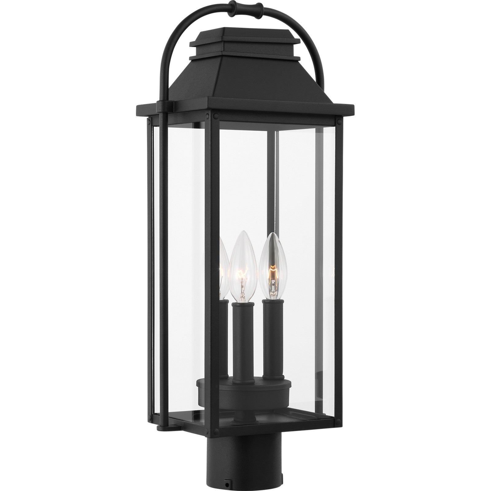 Wellsworth Post Lantern Antique Bronze - Visual Comfort Outdoor Lighting