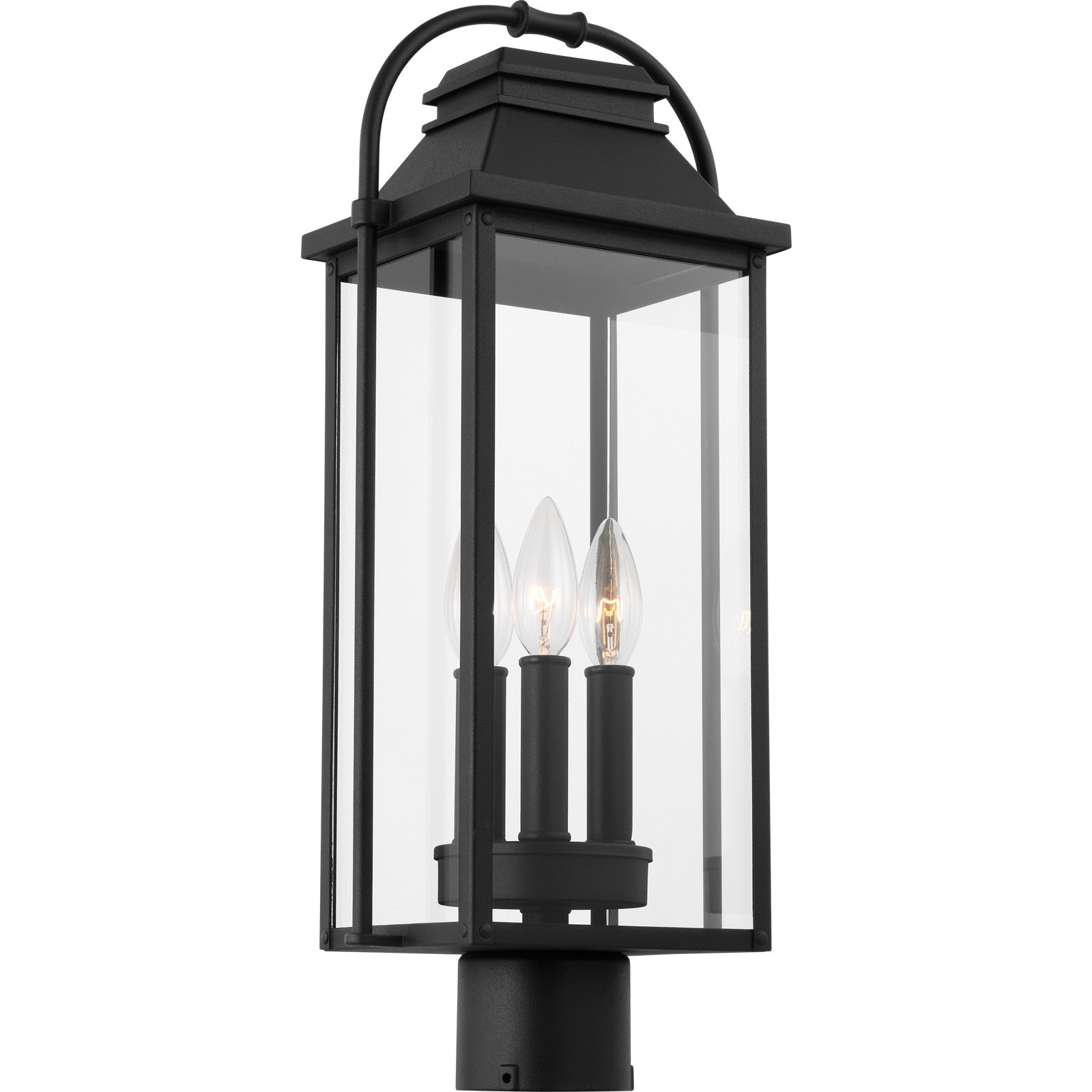 Wellsworth Post Lantern Antique Bronze - Visual Comfort Outdoor Lighting