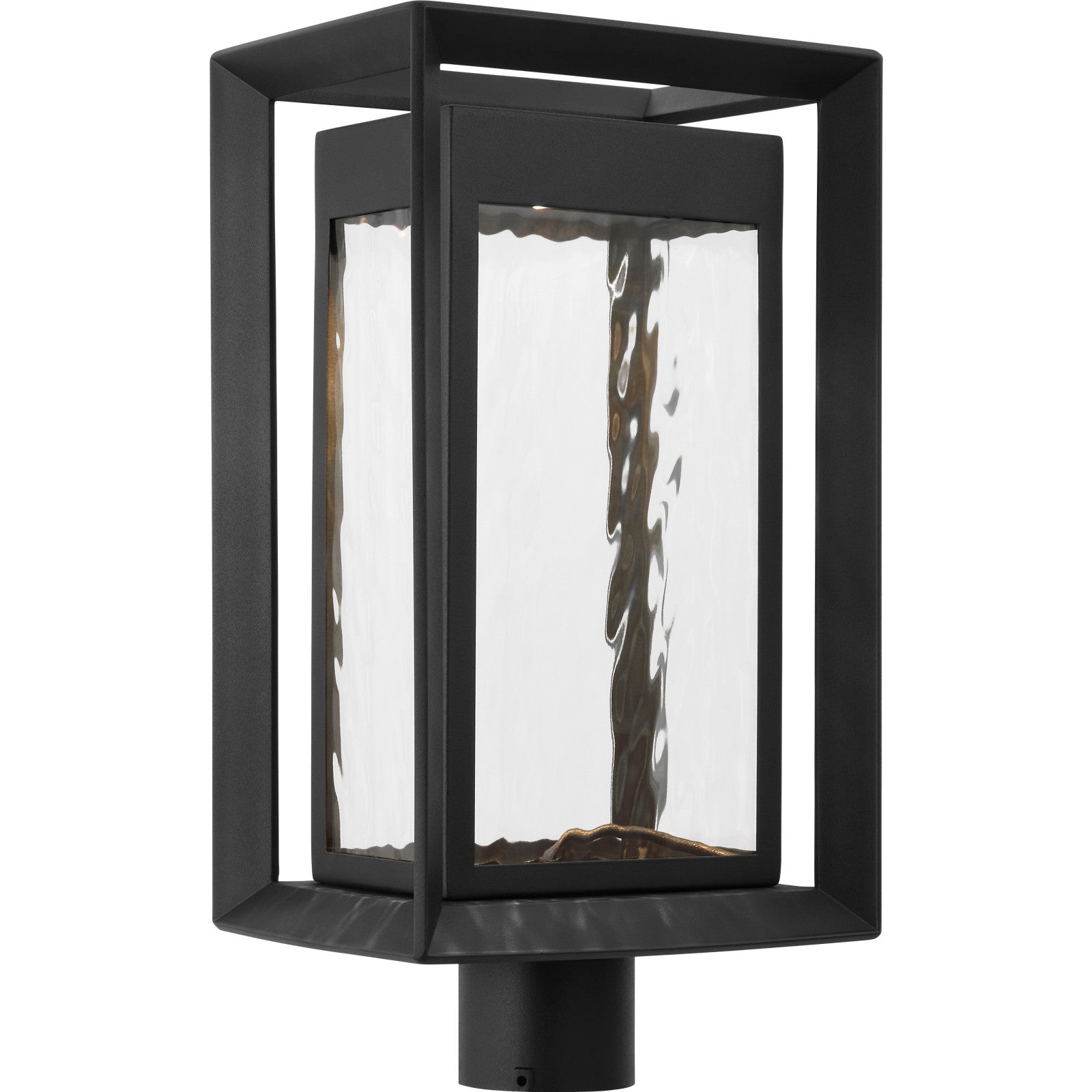 Urbandale Large LED Post Lantern in Textured Black Bulbs IIncluded - Visual Comfort Outdoor Lighting