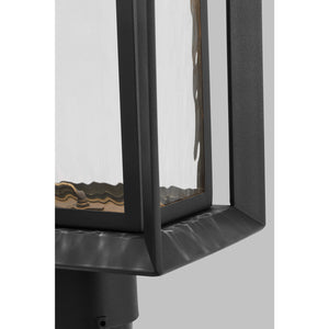 Urbandale Large LED Post Lantern in Textured Black Bulbs IIncluded - Visual Comfort Outdoor Lighting