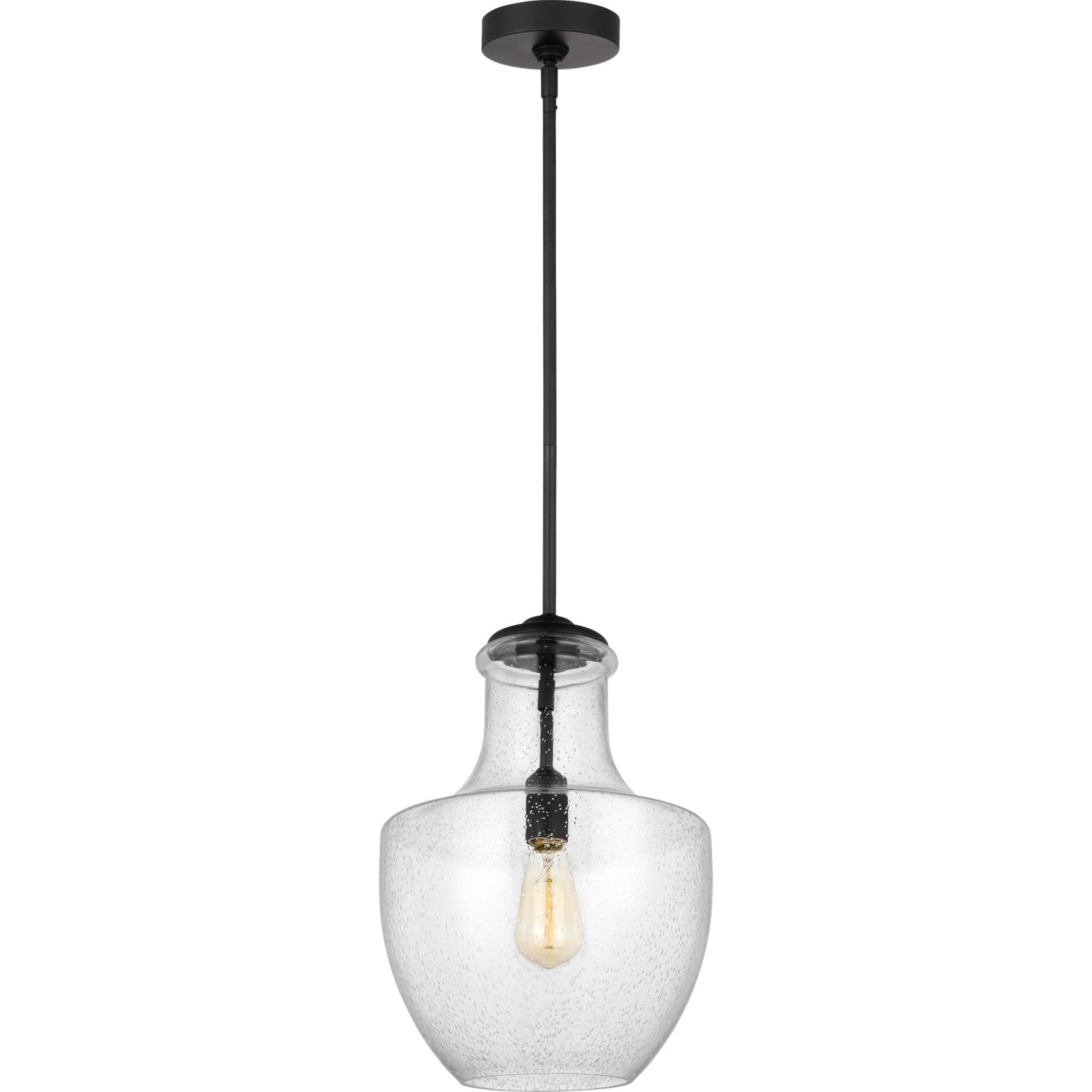 Baylor One Light Pendant in Satin Nickel - Visual Comfort Ceiling Lights
