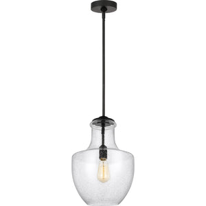 Baylor One Light Pendant in Satin Nickel - Visual Comfort Ceiling Lights