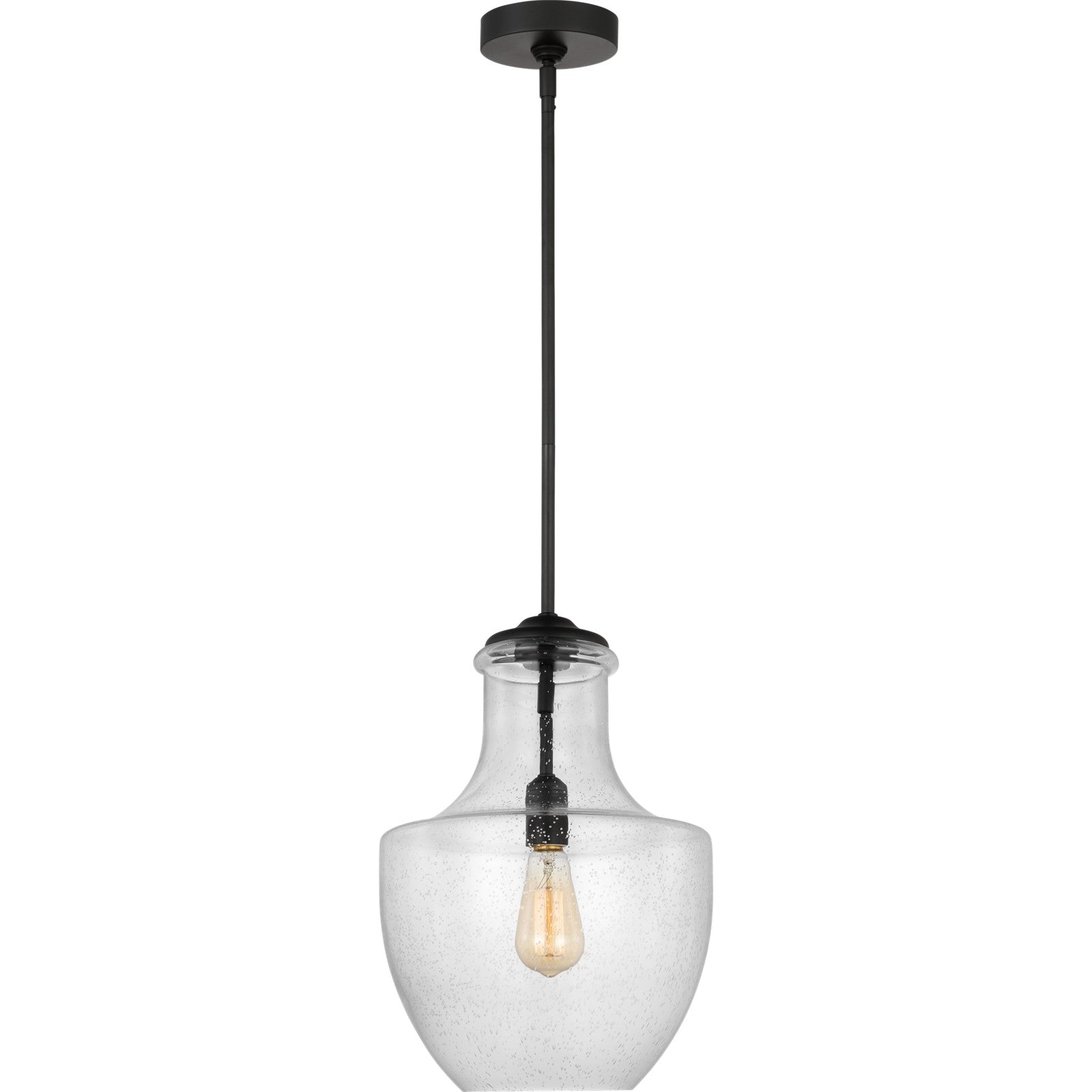 Baylor One Light Pendant in Satin Nickel - Visual Comfort Ceiling Lights