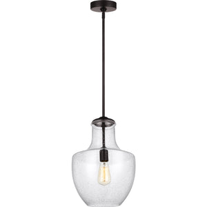 Baylor One Light Pendant in Satin Nickel - Visual Comfort Ceiling Lights