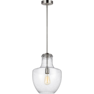 Baylor One Light Pendant in Satin Nickel - Visual Comfort Ceiling Lights