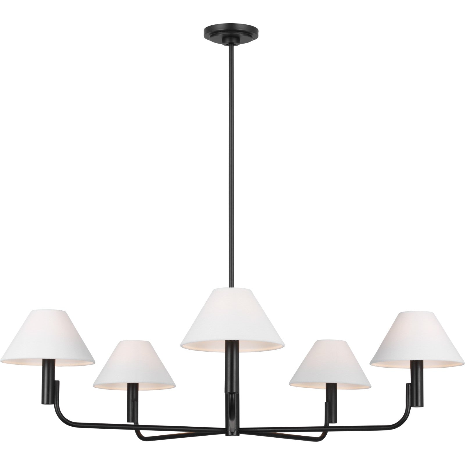 Colfax Large Chandelier Aged Iron - Visual Comfort Ceiling Lights