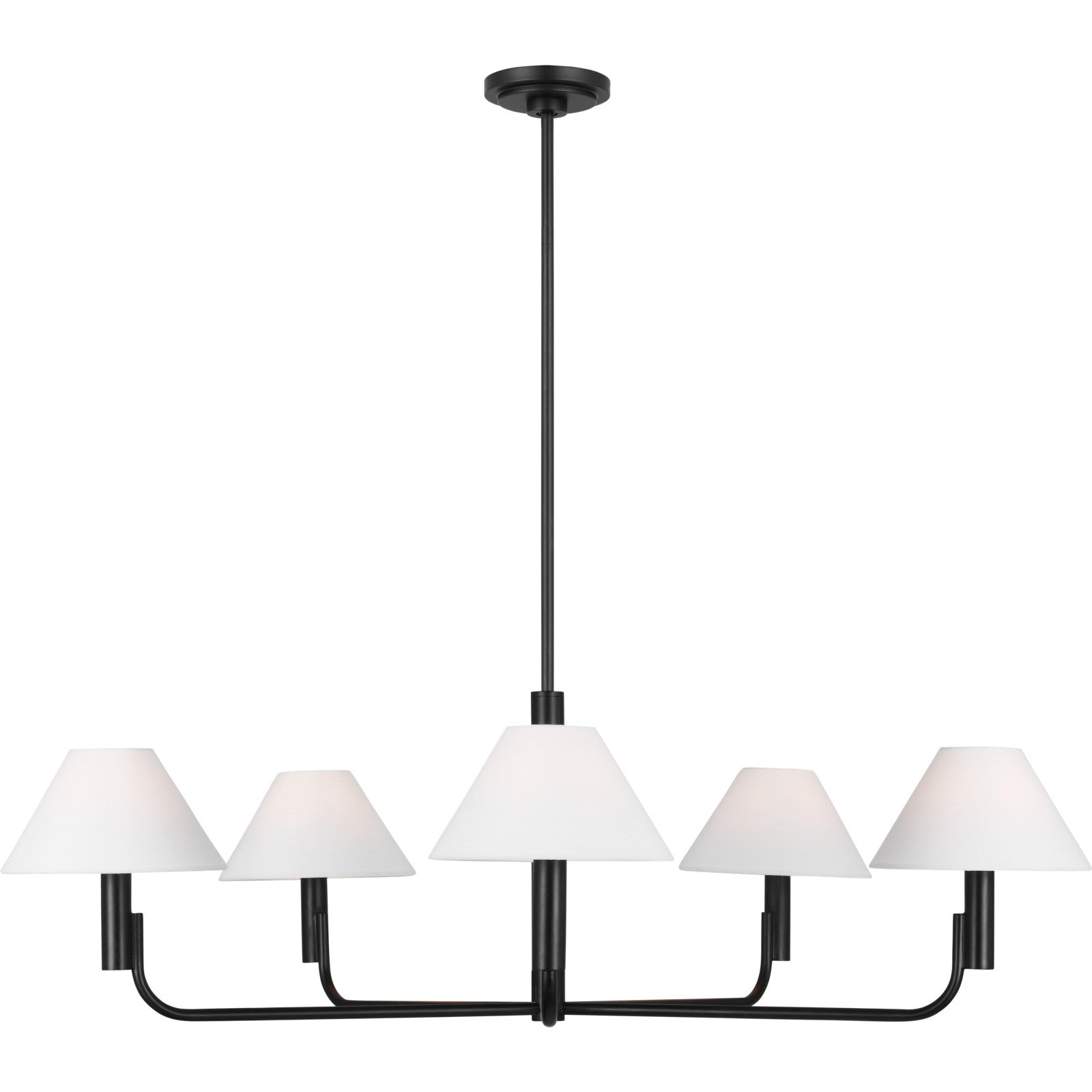 Colfax Large Chandelier Aged Iron - Visual Comfort Ceiling Lights