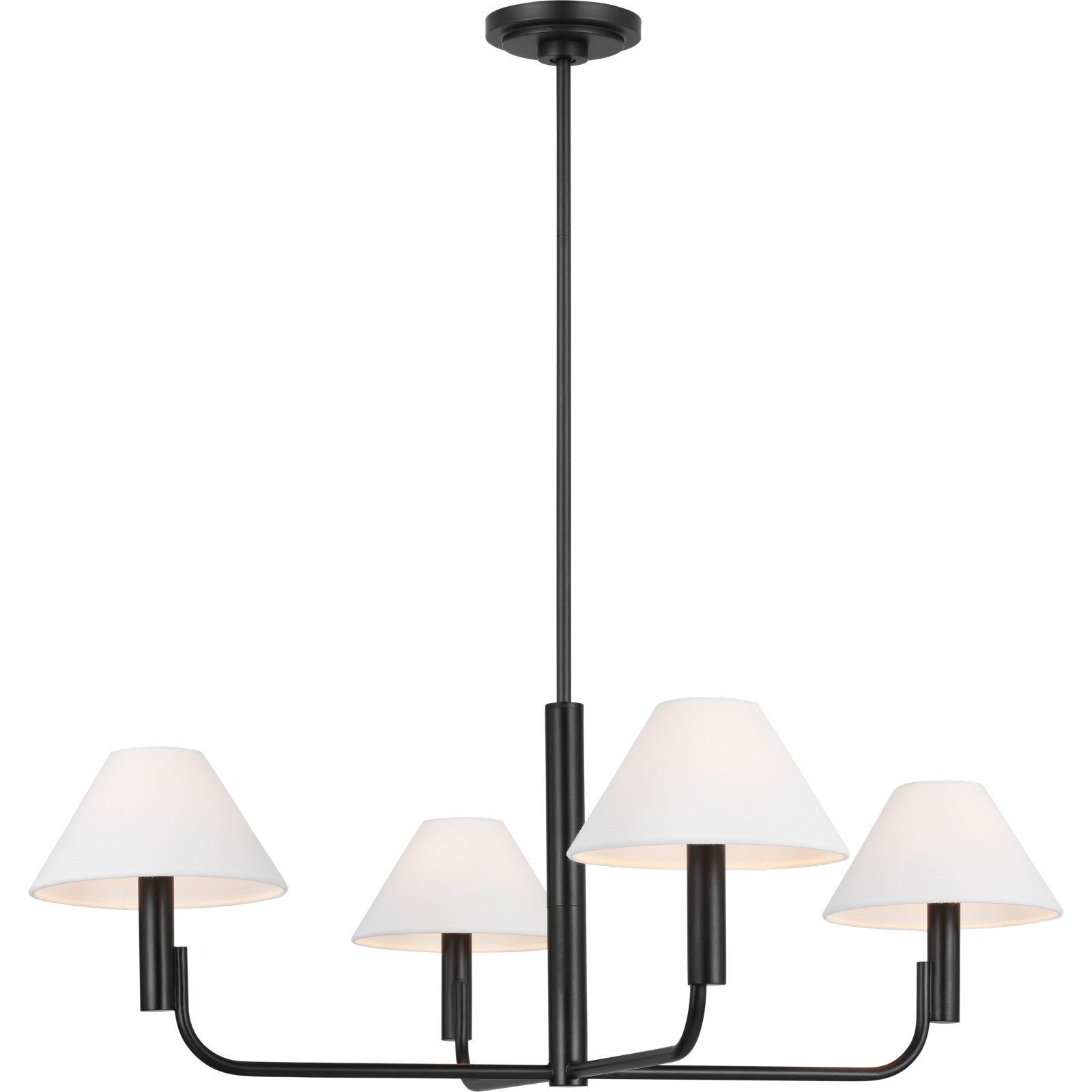 Colfax Mediium Chandelier Aged Iron - Visual Comfort Ceiling Lights
