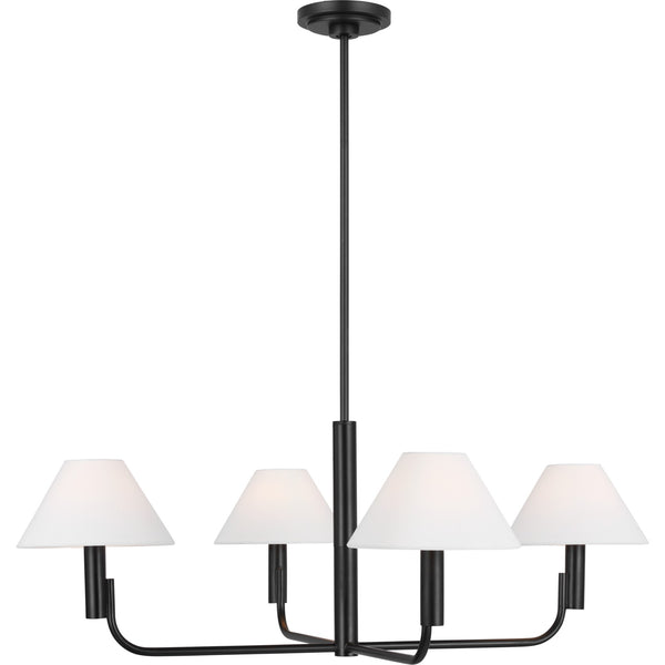Colfax Mediium Chandelier Aged Iron - Visual Comfort Ceiling Lights