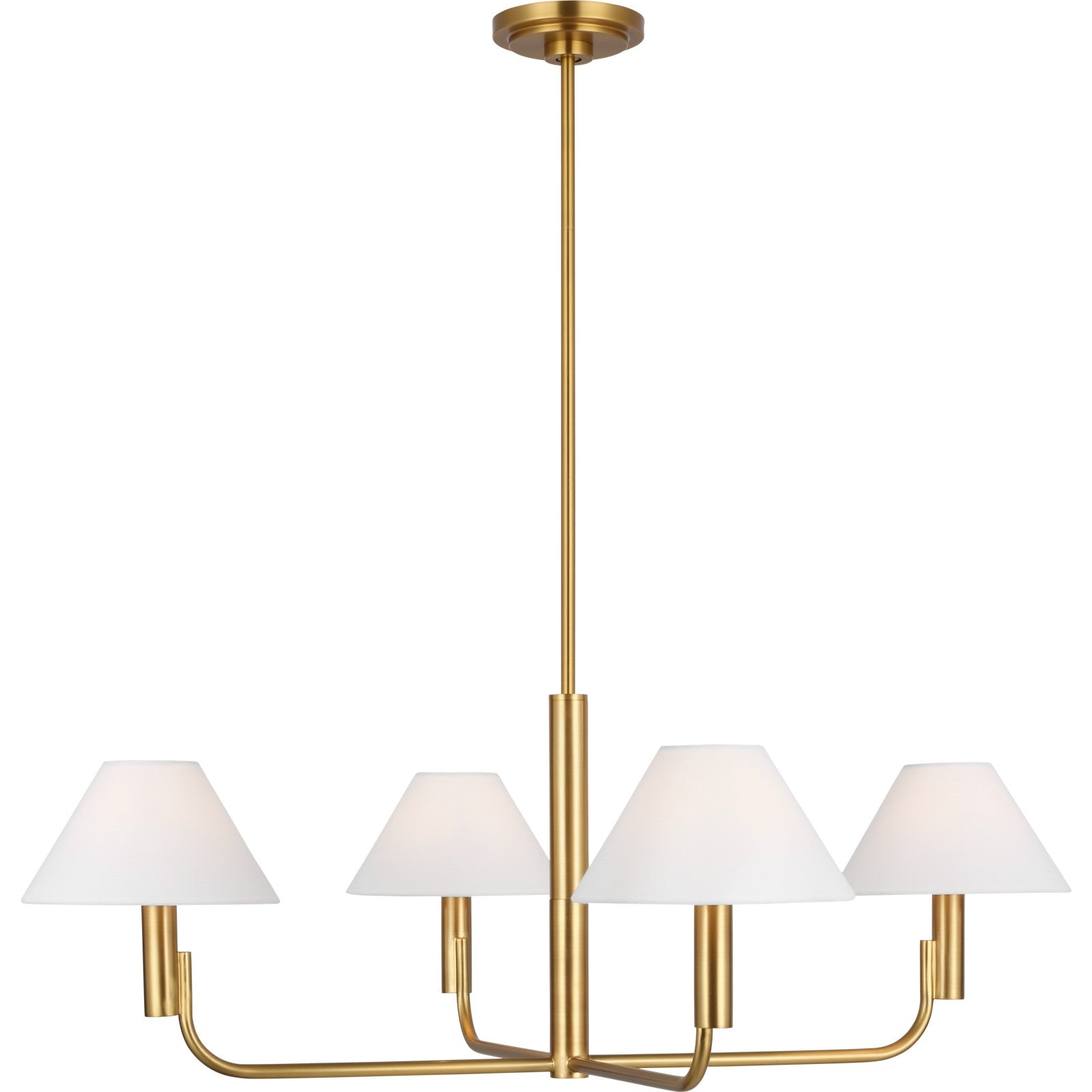 Colfax Mediium Chandelier Aged Iron - Visual Comfort Ceiling Lights