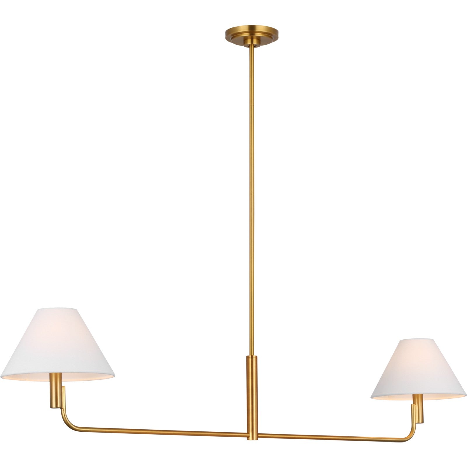Colfax Medium Linear Chandelier Burnished Brass - Visual Comfort Ceiling Lights