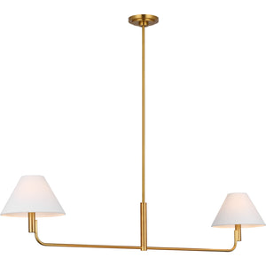 Colfax Medium Linear Chandelier Burnished Brass - Visual Comfort Ceiling Lights