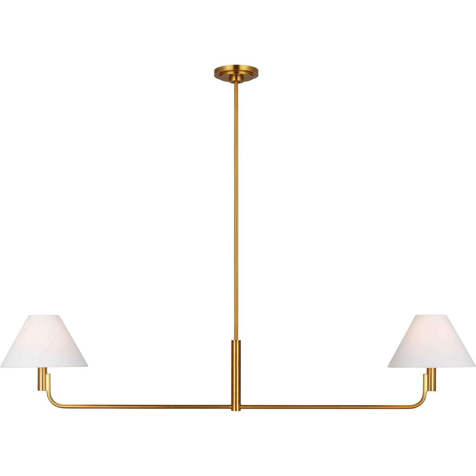 Colfax Medium Linear Chandelier Burnished Brass - Visual Comfort Ceiling Lights