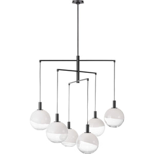 Torian Extra Large Chandelier Aged Iron - Visual Comfort Ceiling Lights