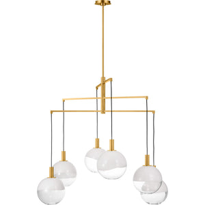 Torian Extra Large Chandelier Aged Iron - Visual Comfort Ceiling Lights