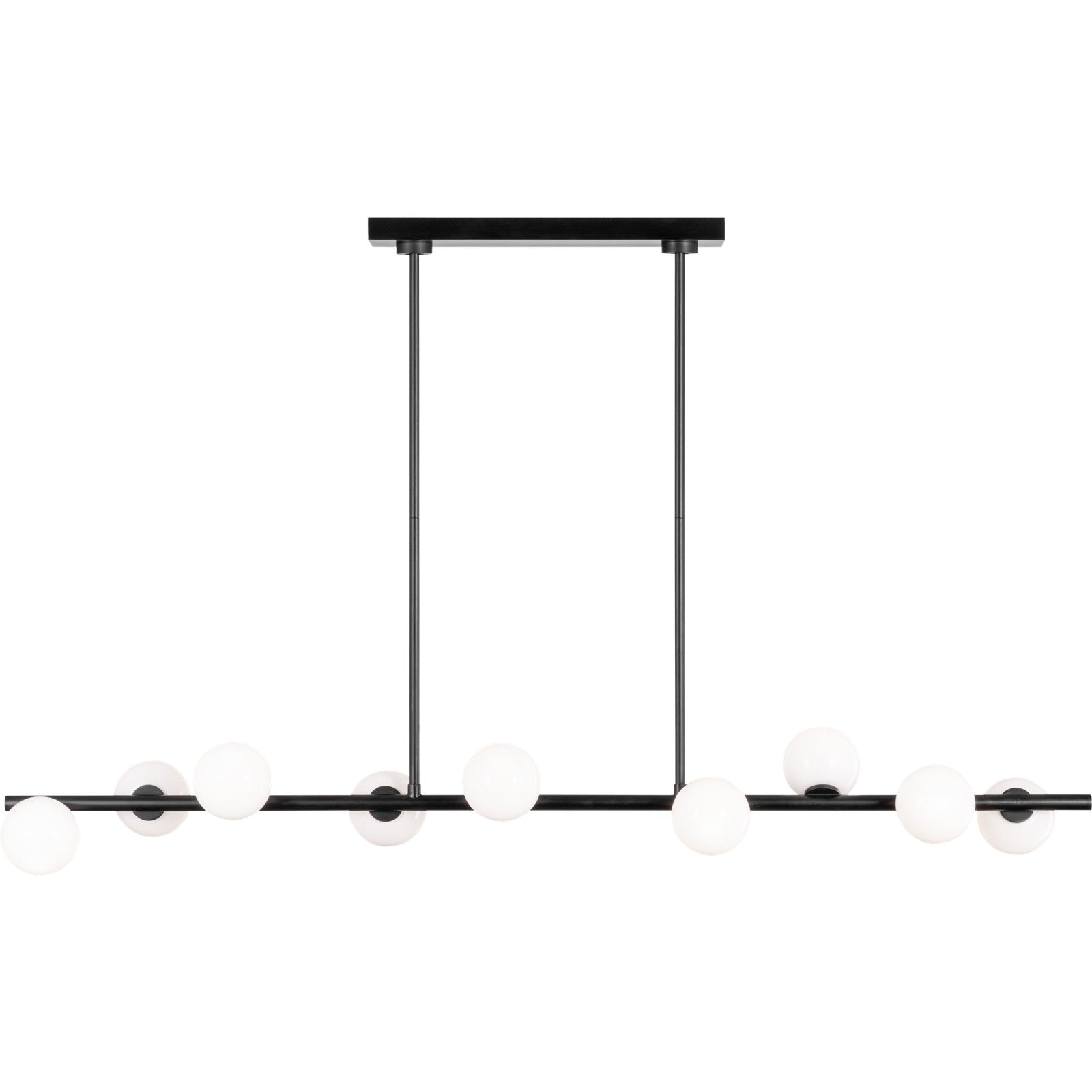 Altair Large Linear Chandelier Aged Iron - Visual Comfort Ceiling Lights