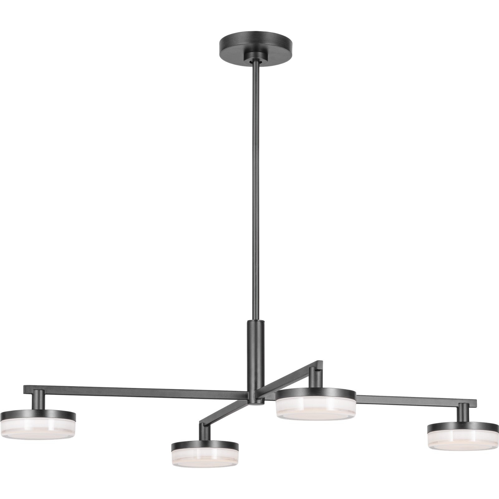 Khan Large Chandelier Aged Iron Bulbs Inc - Visual Comfort Ceiling Lights