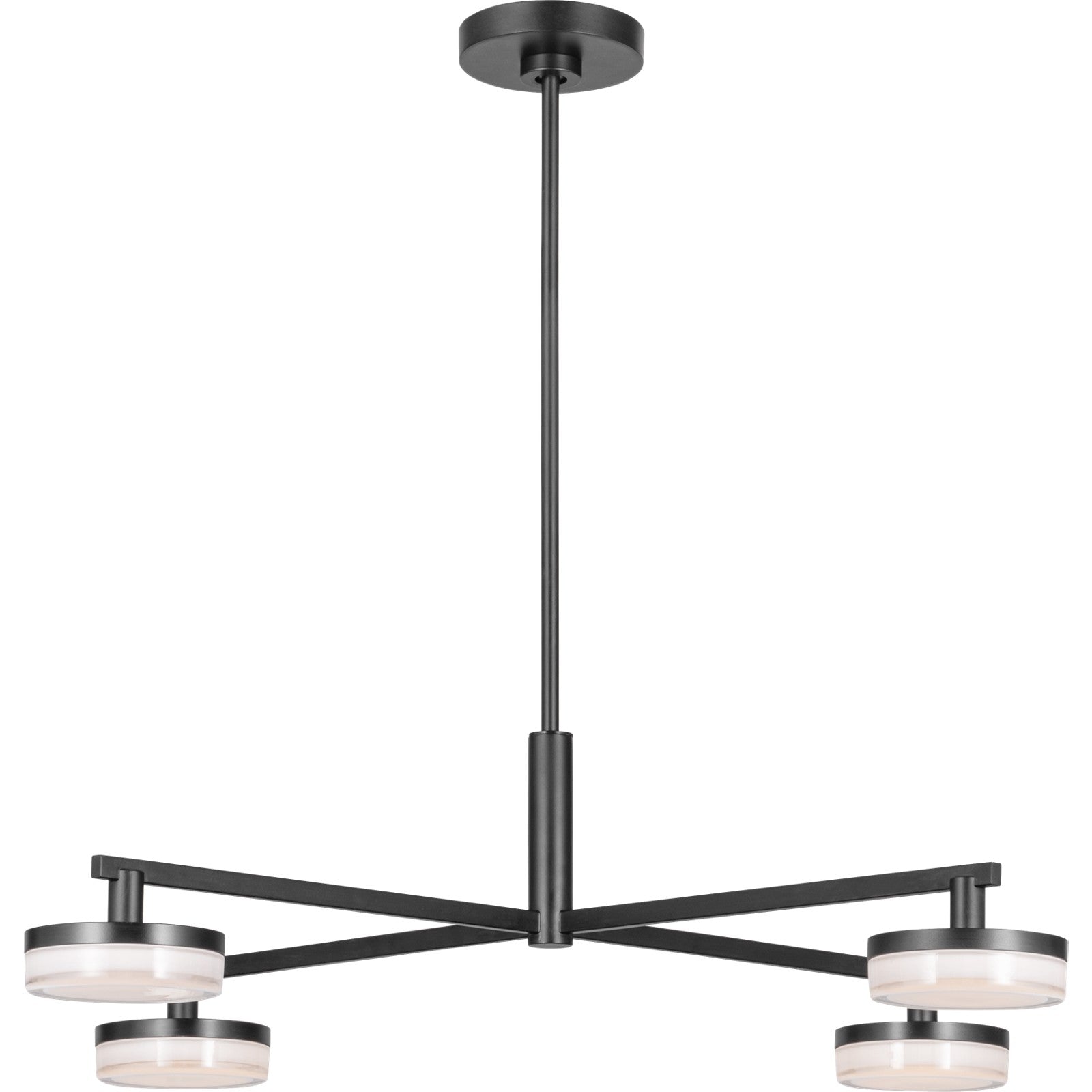 Khan Large Chandelier Aged Iron Bulbs Inc - Visual Comfort Ceiling Lights