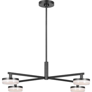 Khan Large Chandelier Aged Iron Bulbs Inc - Visual Comfort Ceiling Lights