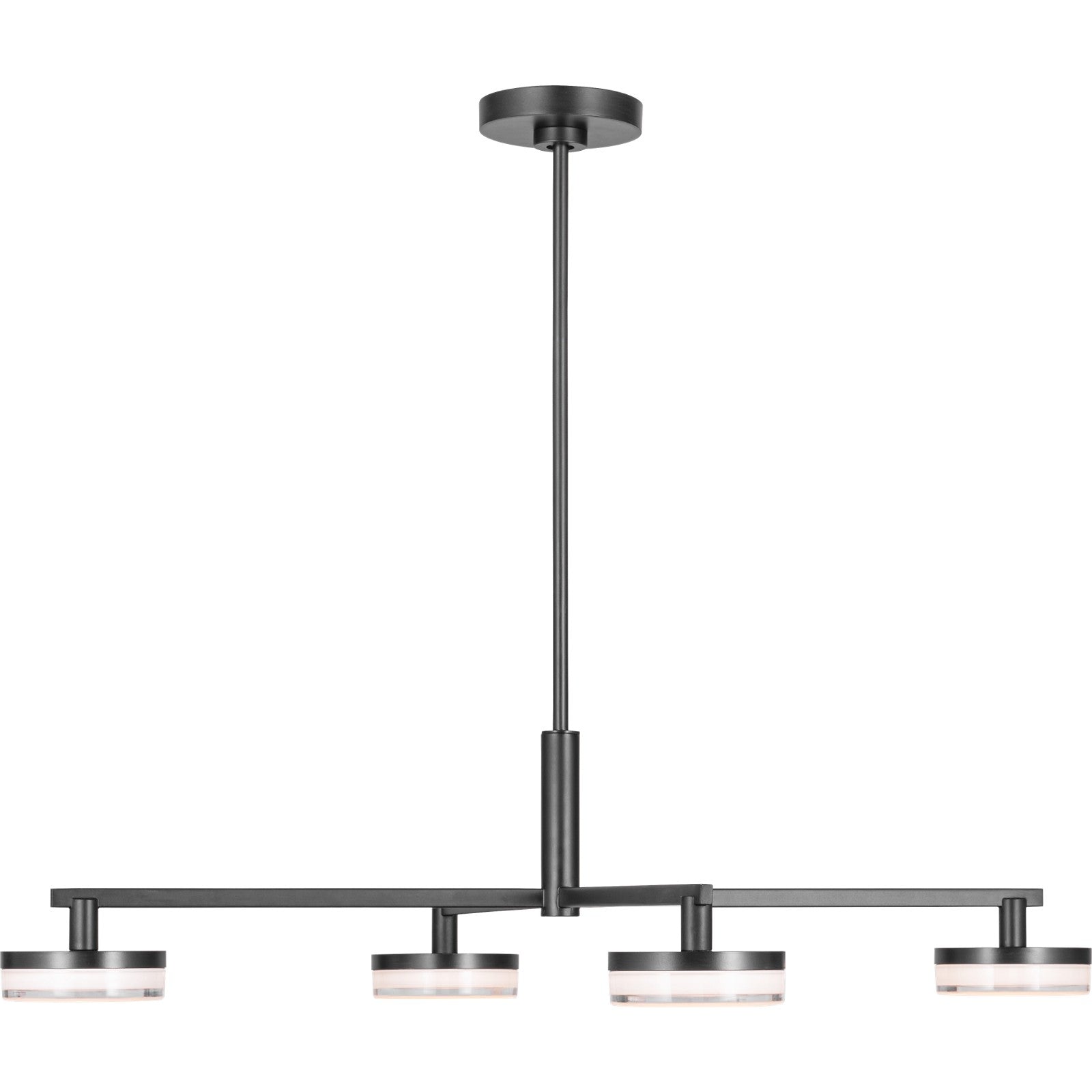 Khan Large Chandelier Aged Iron Bulbs Inc - Visual Comfort Ceiling Lights