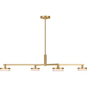 Khan Large Chandelier Aged Iron Bulbs Inc - Visual Comfort Ceiling Lights