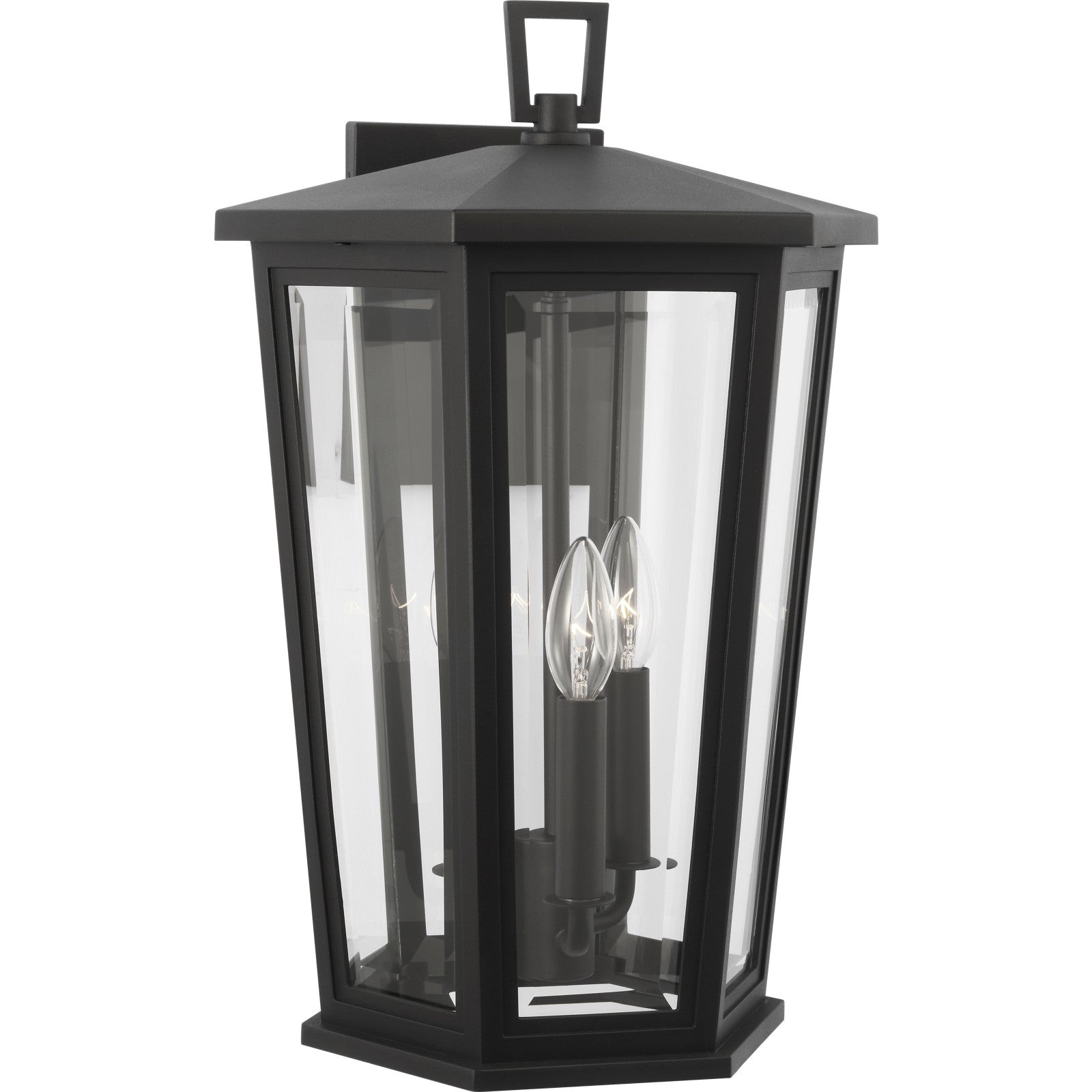 Witley Large Wall Lantern Textured Black - Visual Comfort Outdoor Lighting