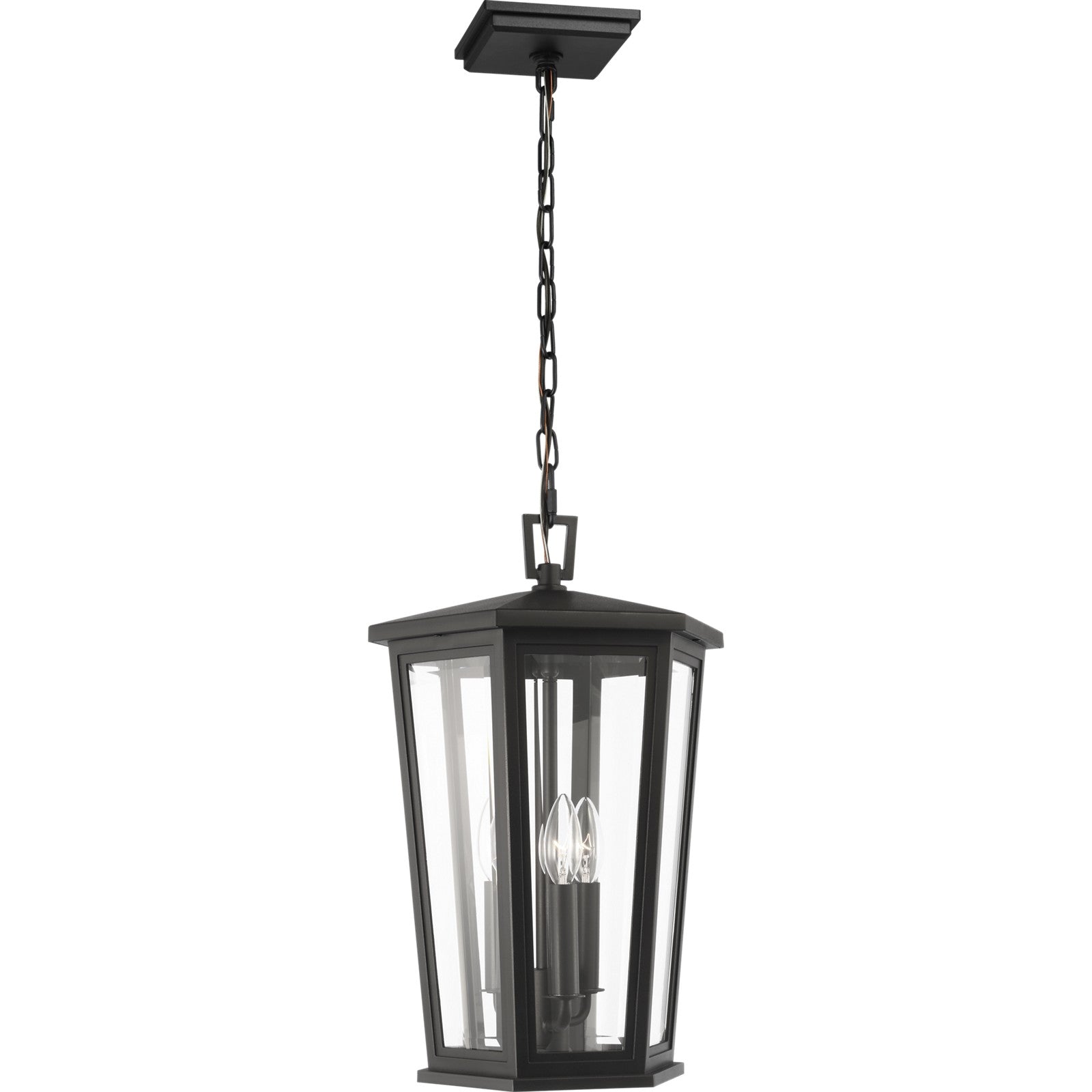 Witley Large Pendant Lantern Textured Black - Visual Comfort Outdoor Lighting