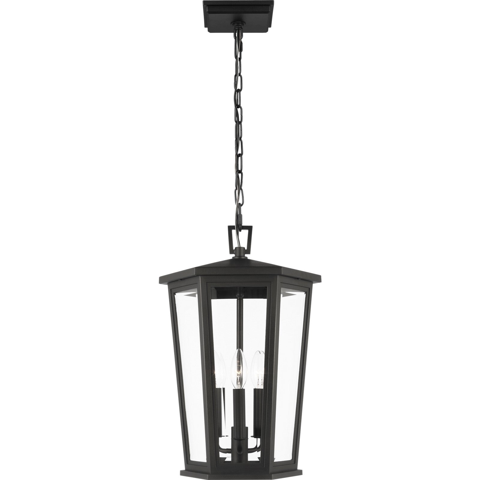 Witley Large Pendant Lantern Textured Black - Visual Comfort Outdoor Lighting