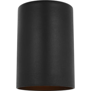 Outdoor Cylinders Small One Light Wall Lantern Textured Black - Visual Comfort Outdoor Lighting