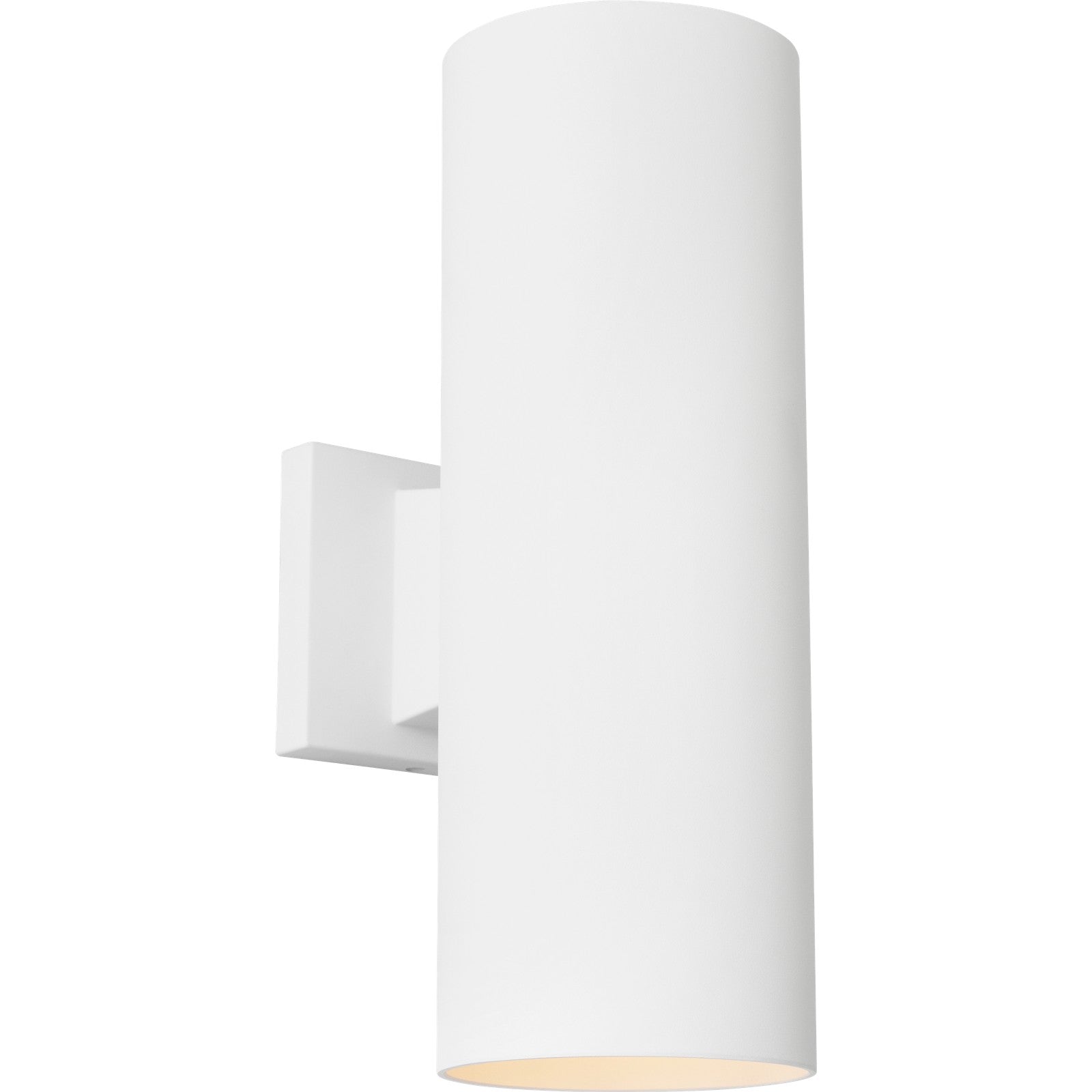 Outdoor Cylinders Medium Two Light Wall Lantern Textured Black - Visual Comfort Outdoor Lighting