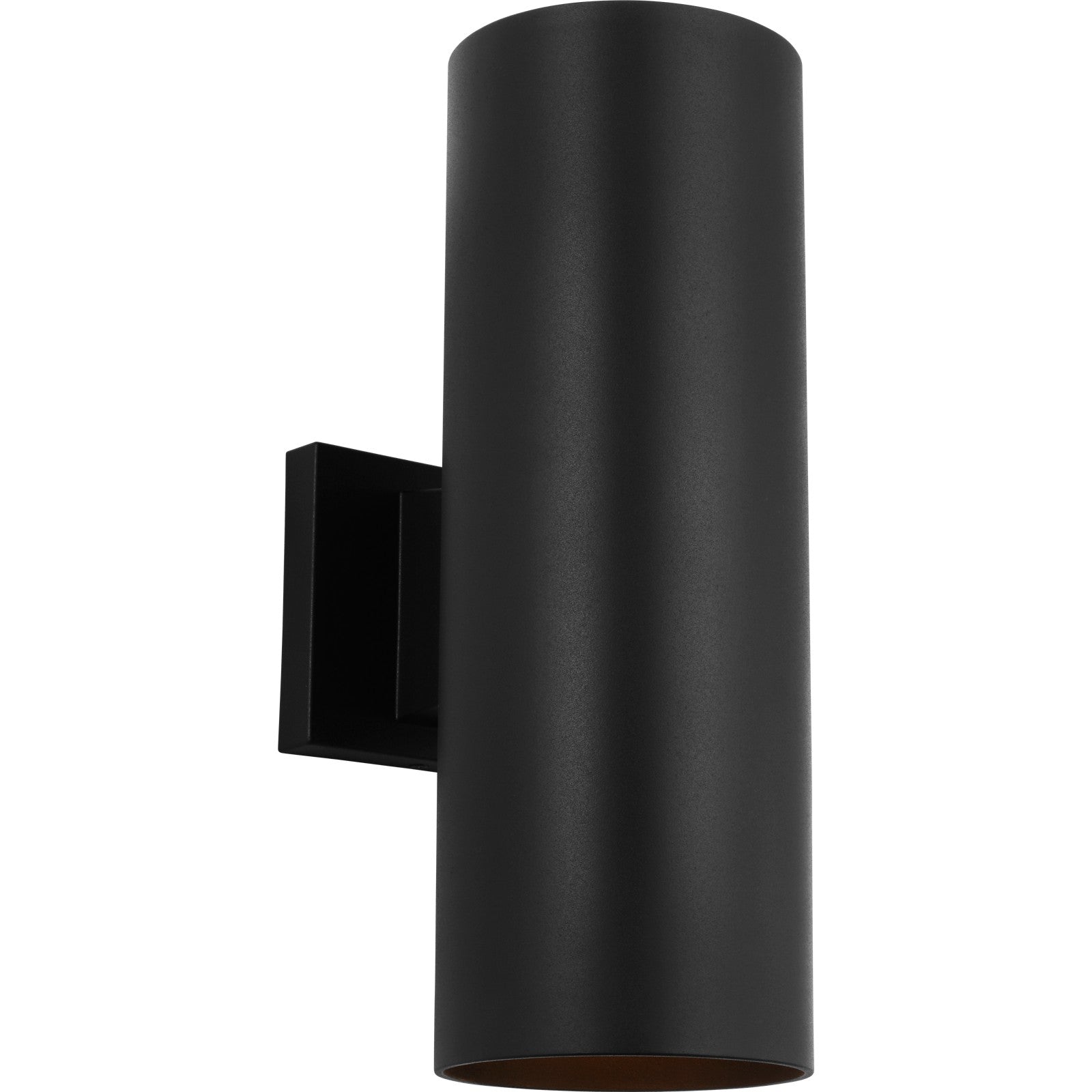 Outdoor Cylinders Medium Two Light Wall Lantern Textured Black - Visual Comfort Outdoor Lighting