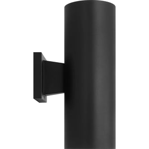 Outdoor Cylinders Medium Two Light Wall Lantern Textured Black - Visual Comfort Outdoor Lighting