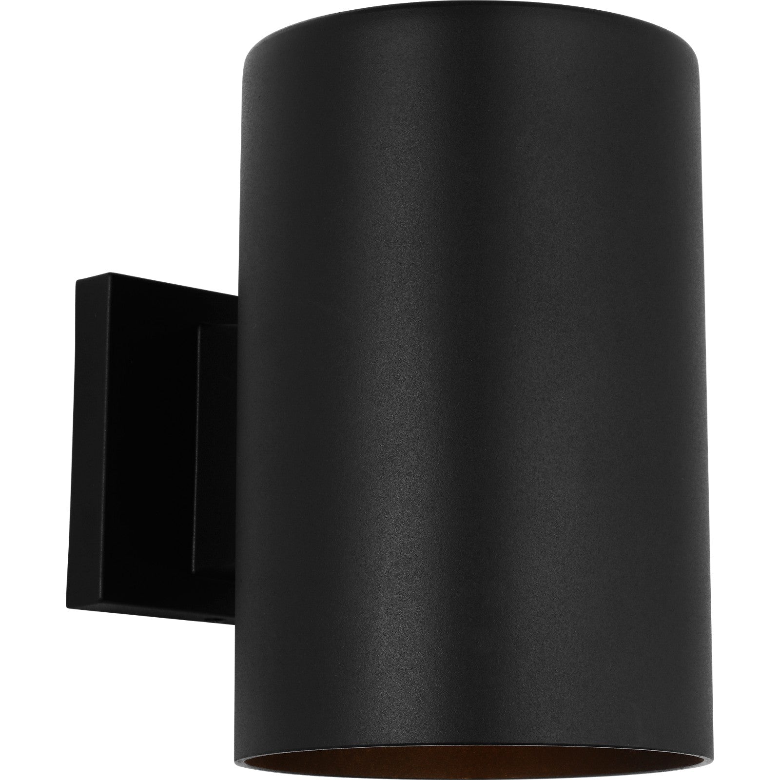 Outdoor Cylinders Medium One Light Wall Lantern Textured Black - Visual Comfort Outdoor Lighting