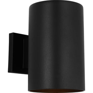 Outdoor Cylinders Medium One Light Wall Lantern Textured Black - Visual Comfort Outdoor Lighting