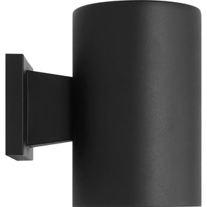 Outdoor Cylinders Medium One Light Wall Lantern Textured Black - Visual Comfort Outdoor Lighting