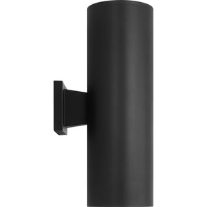 Outdoor Cylinders Large Two Light Wall Lantern Textured Black - Visual Comfort Outdoor Lighting