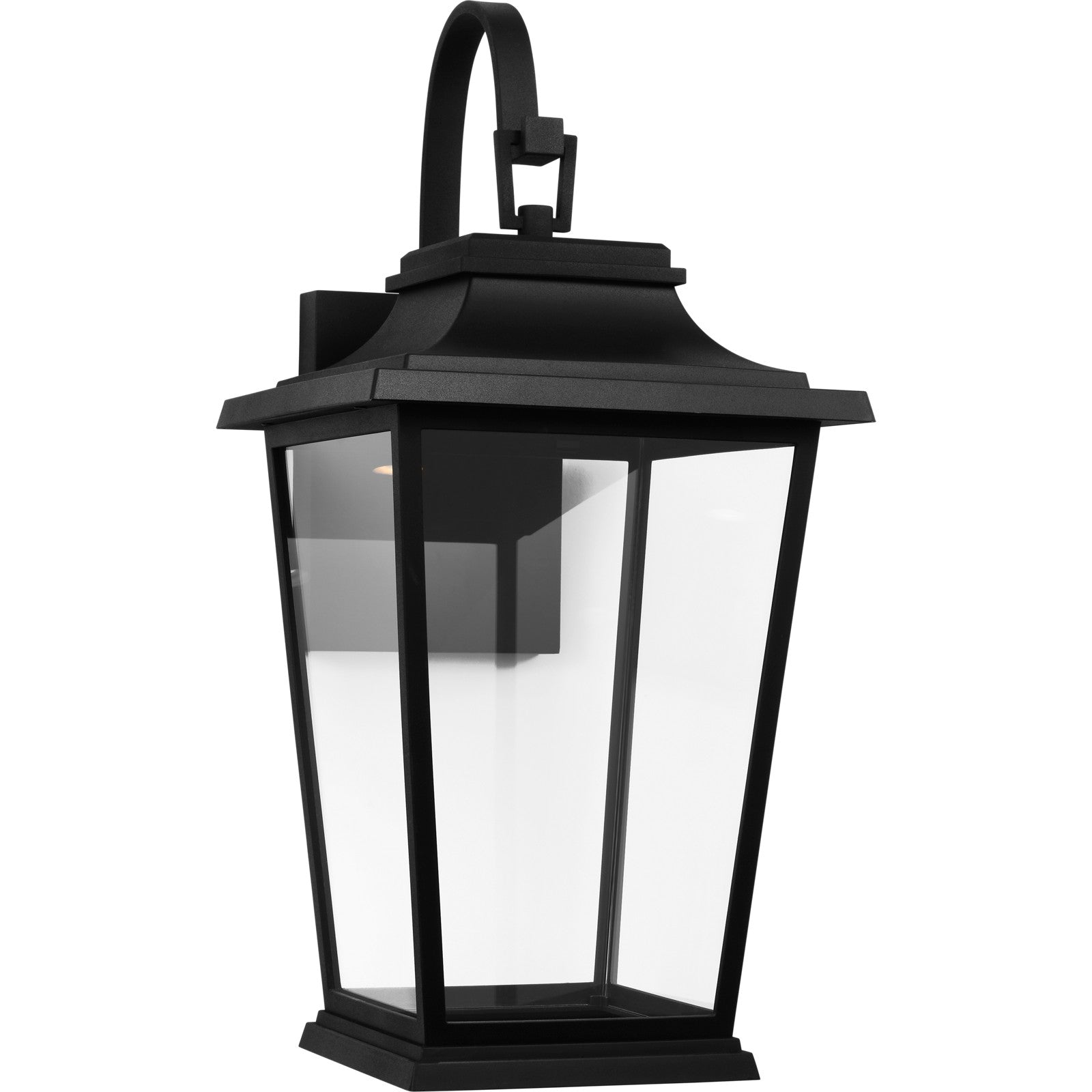 Warren Large Lantern Textured Black Bulbs Inc - Visual Comfort Outdoor Lighting
