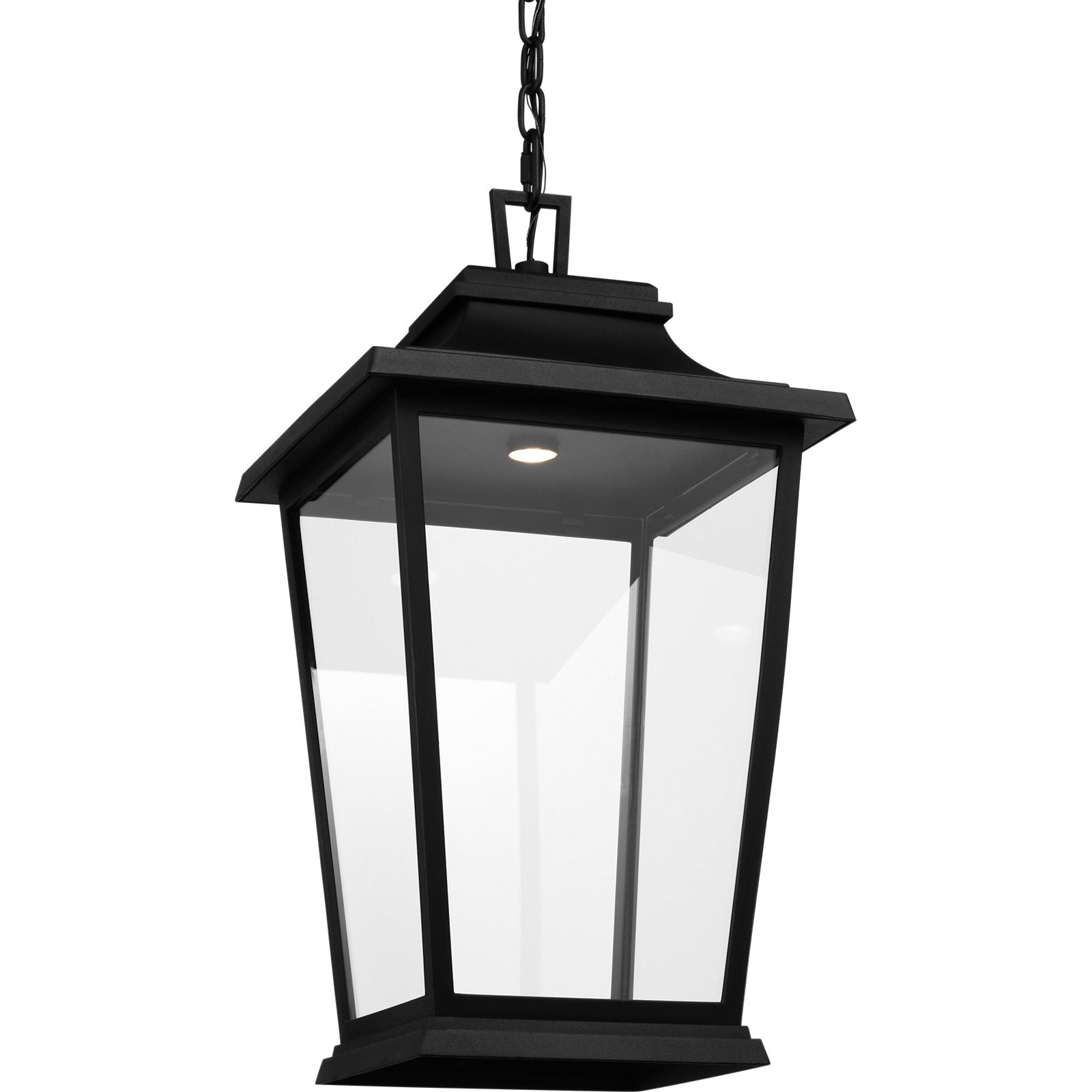 Warren Hanging Lantern Textured Black Bulbs Inc - Visual Comfort Outdoor Lighting