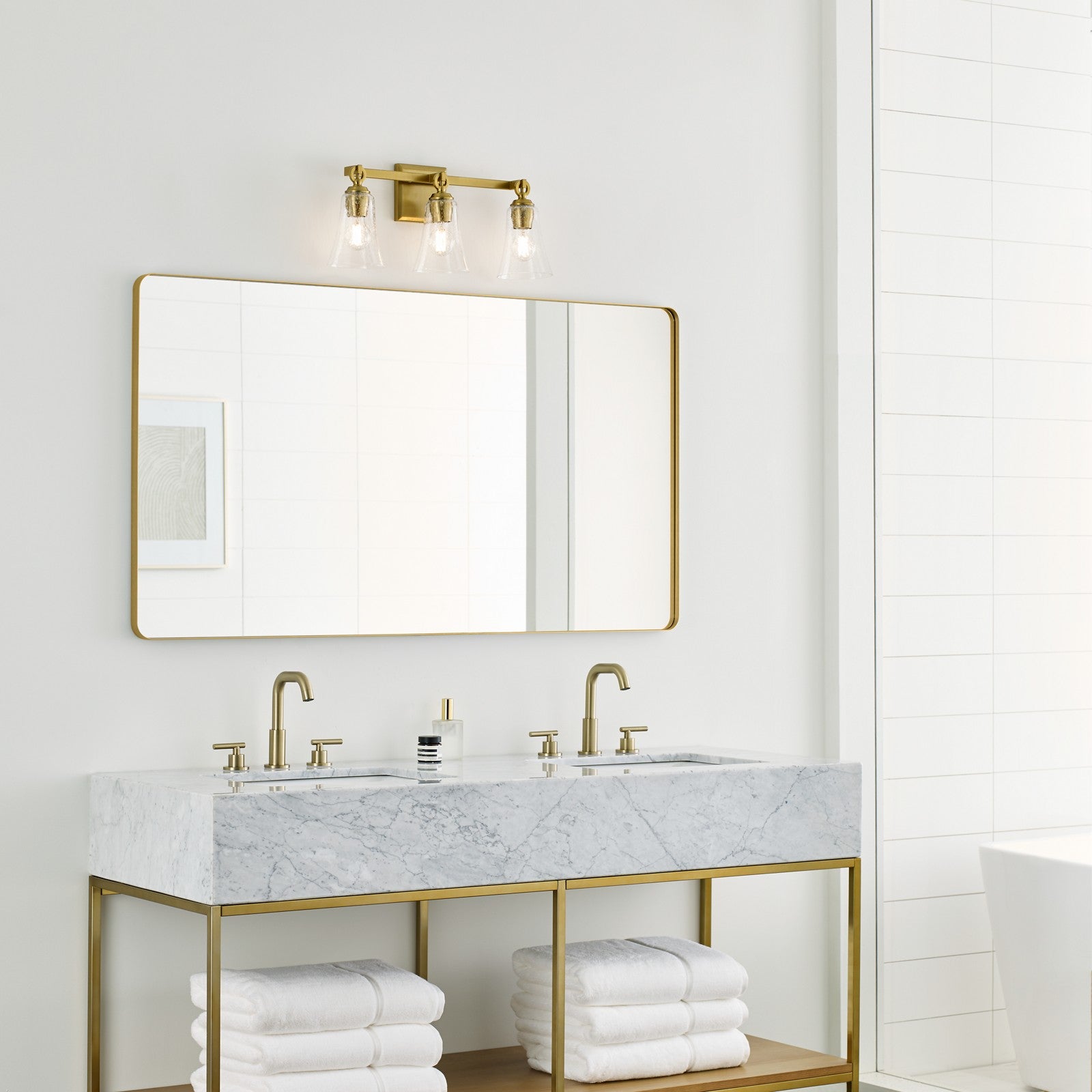 Monterro 3 - Light Vanity Burnished Brass - Visual Comfort Wall Lights