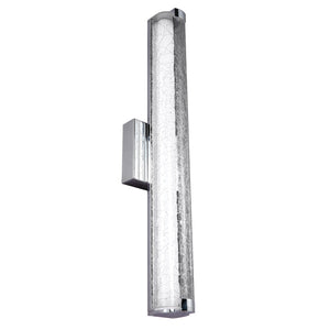 Cutler 24" Crackle Glass LED Vanity Chrome Bulbs Inc - Visual Comfort Wall Lights