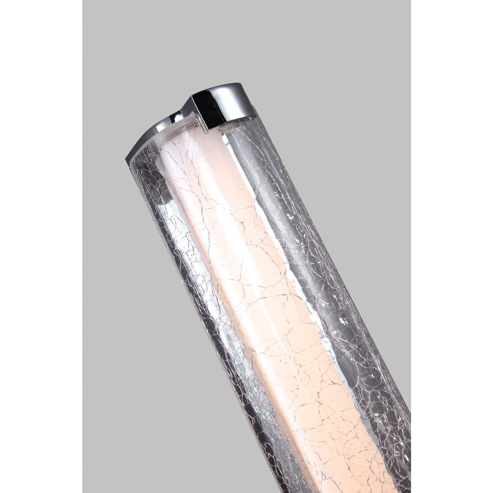 Cutler 24" Crackle Glass LED Vanity Chrome Bulbs Inc - Visual Comfort Wall Lights