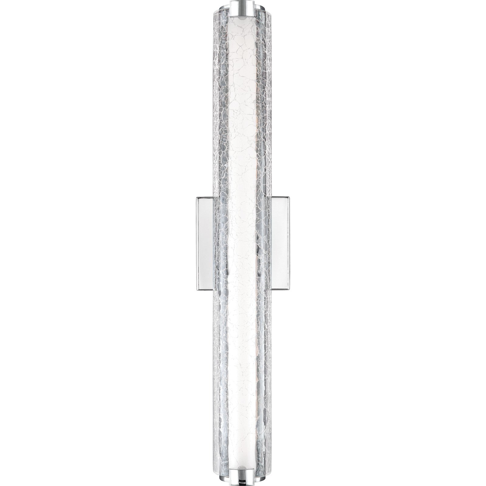 Cutler 24" Crackle Glass LED Vanity Chrome Bulbs Inc - Visual Comfort Wall Lights
